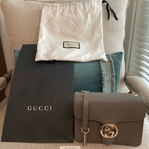 Gucci Interlocking G Small Leather Shoulder Bag